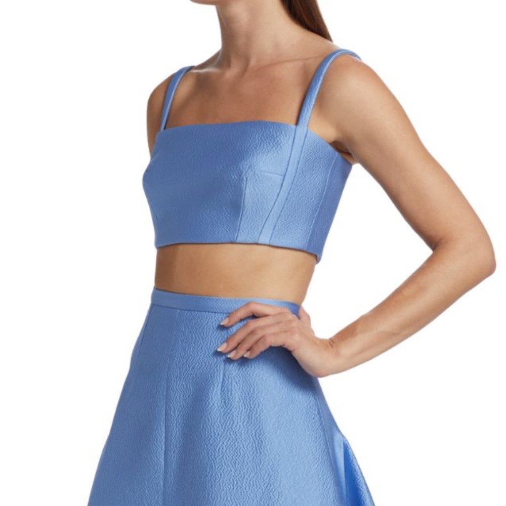 NWT Emilia Wickstead Blue Crop Top UK 14 US 10
